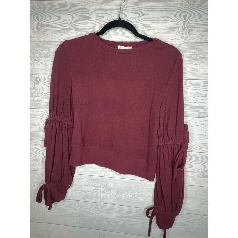 Mia Joy burgundy, long sleeve top size 14
